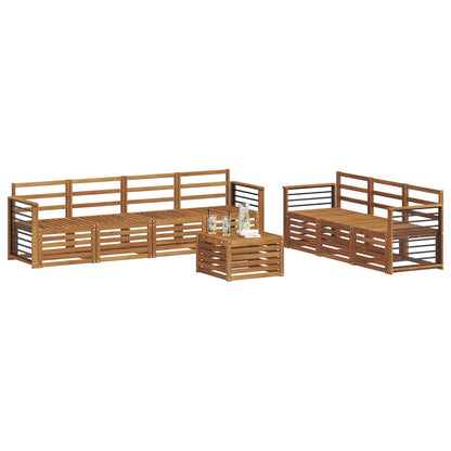 Set divani 8 pcs Naturale Legno di Acacia Massello | homemem39
