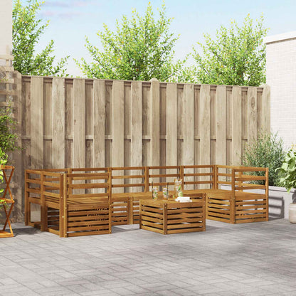 Set divani 8 pcs Naturale Legno di Acacia Massello | homemem39