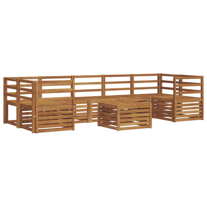 Set divani 8 pcs Naturale Legno di Acacia Massello | homemem39