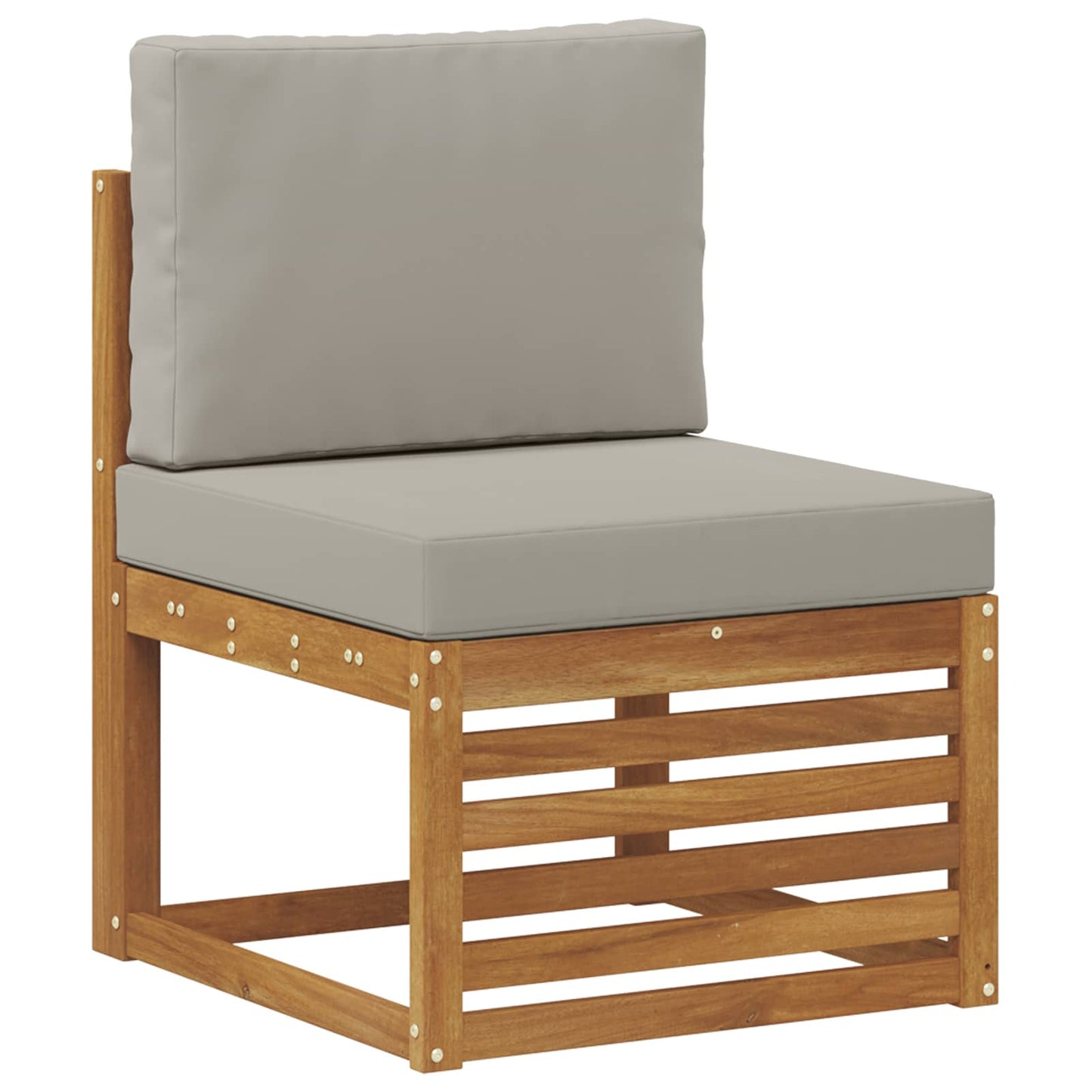 Set di divani da esterno 8 pcs Grigio Naturale e Chiaro