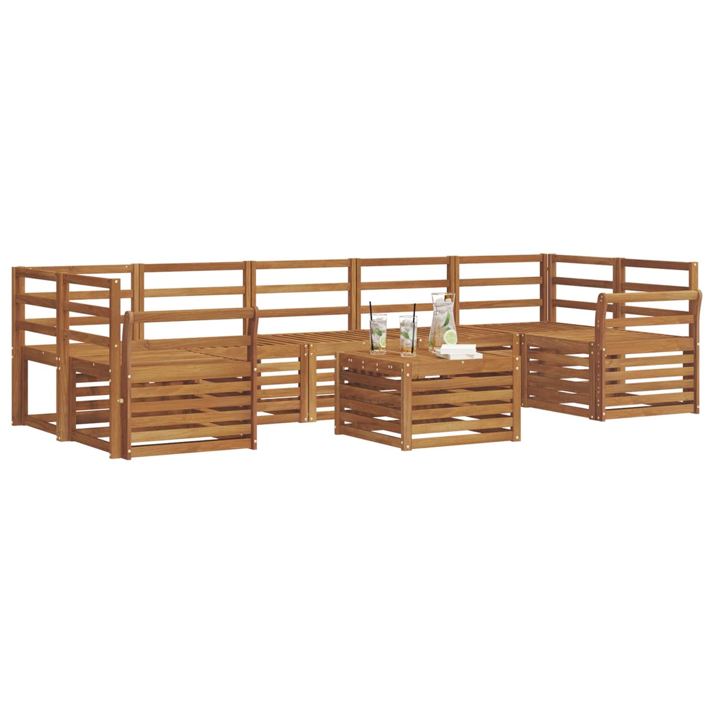 Set divani Naturale Legno di Acacia Massello