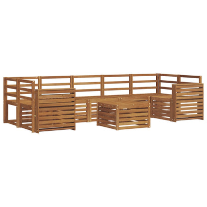 Set divani 8 pcs Naturale Legno di Acacia Massello