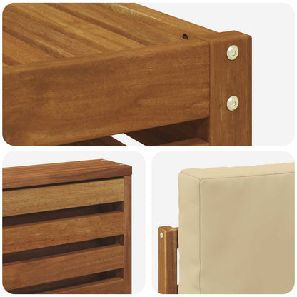 Set di divani da esterno con cuscino 8 pcs Naturale e Beige | homemem39