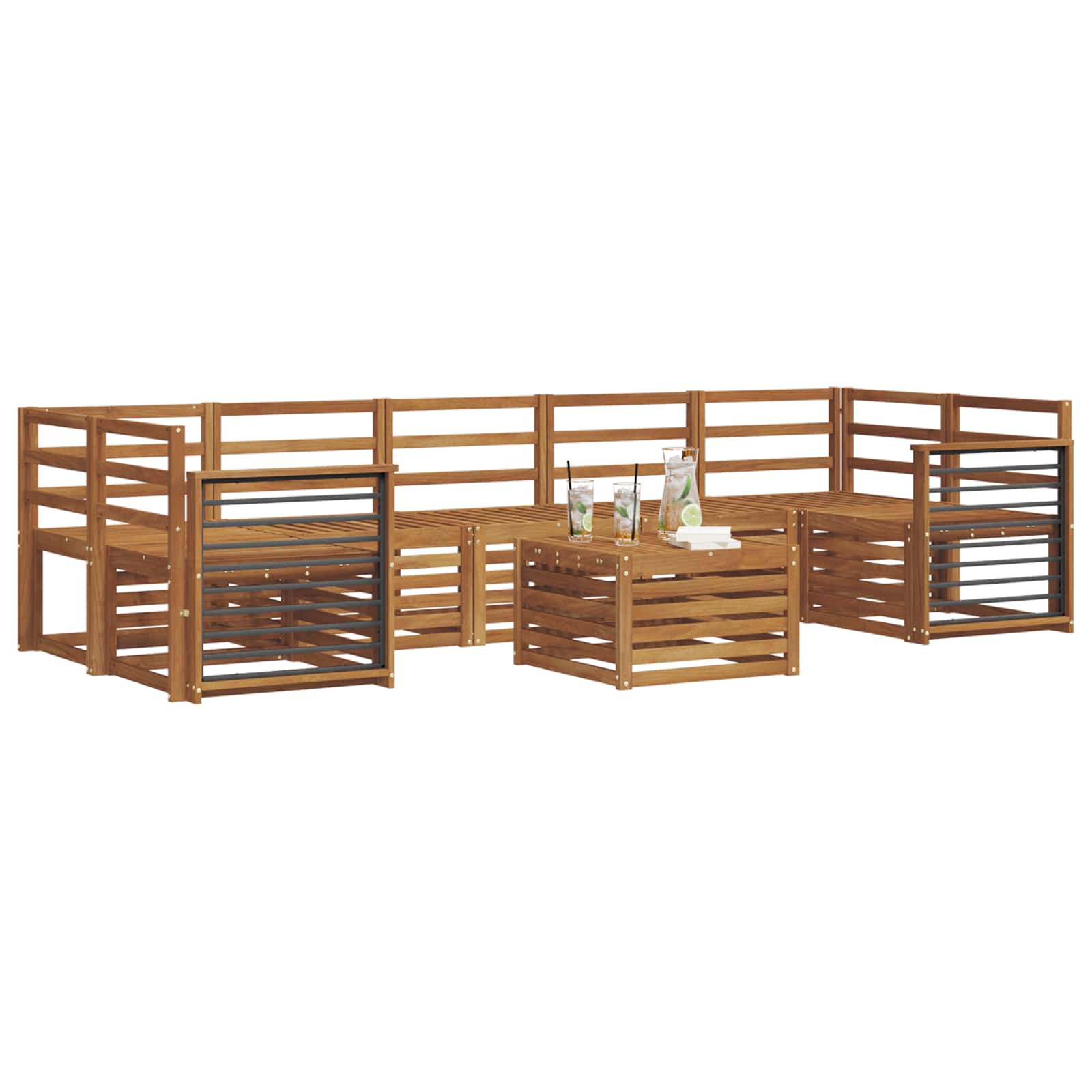 Set divani Naturale Legno di Acacia Massello | homemem39
