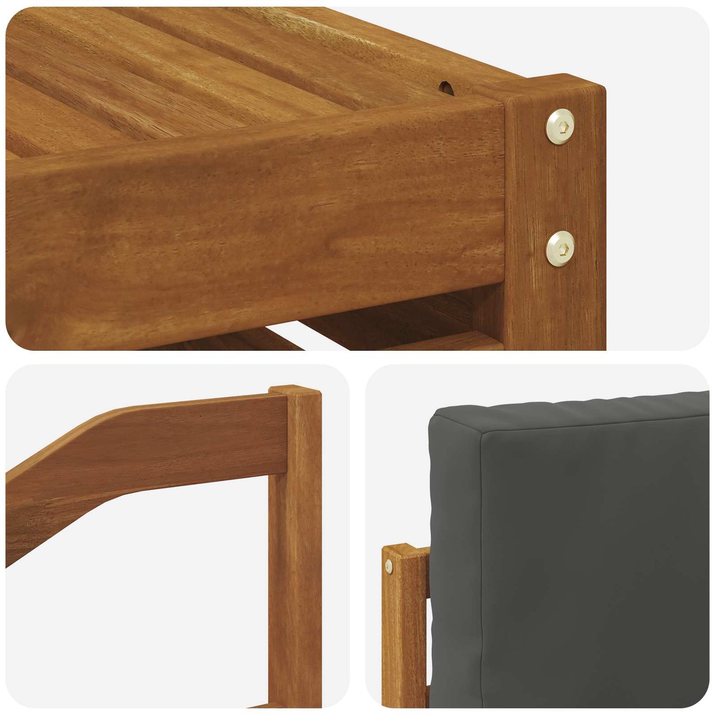 Set di divani da esterno con cuscino 8 pcs Naturale e Antracite