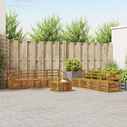 Set divani 9 pcs Naturale Legno di Acacia Massello