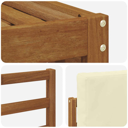 Set di divani da esterno con cuscino 4 pcs Naturale e Crema | homemem39
