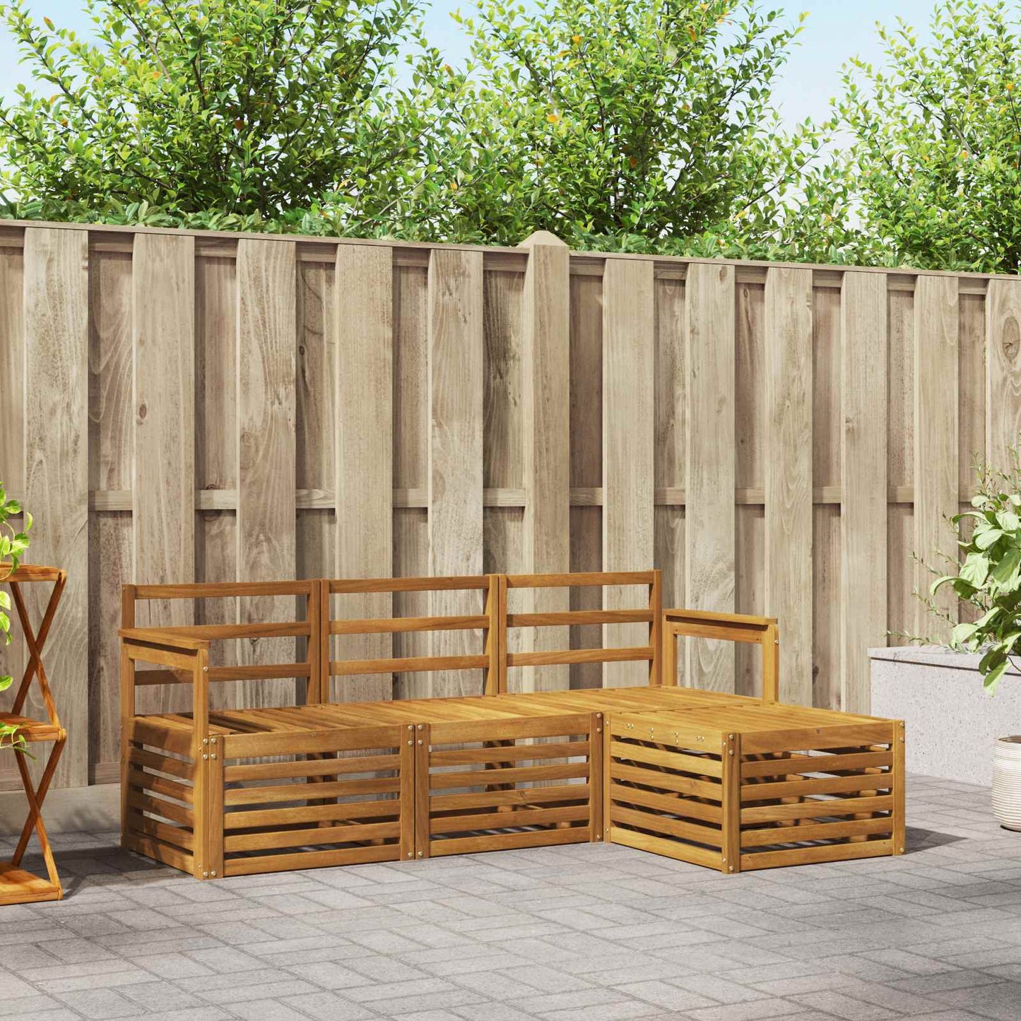 Set di divani da esterno 4 pcs Naturale | homemem39