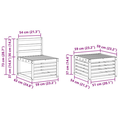 Set di divani da esterno 4 pcs Naturale | homemem39