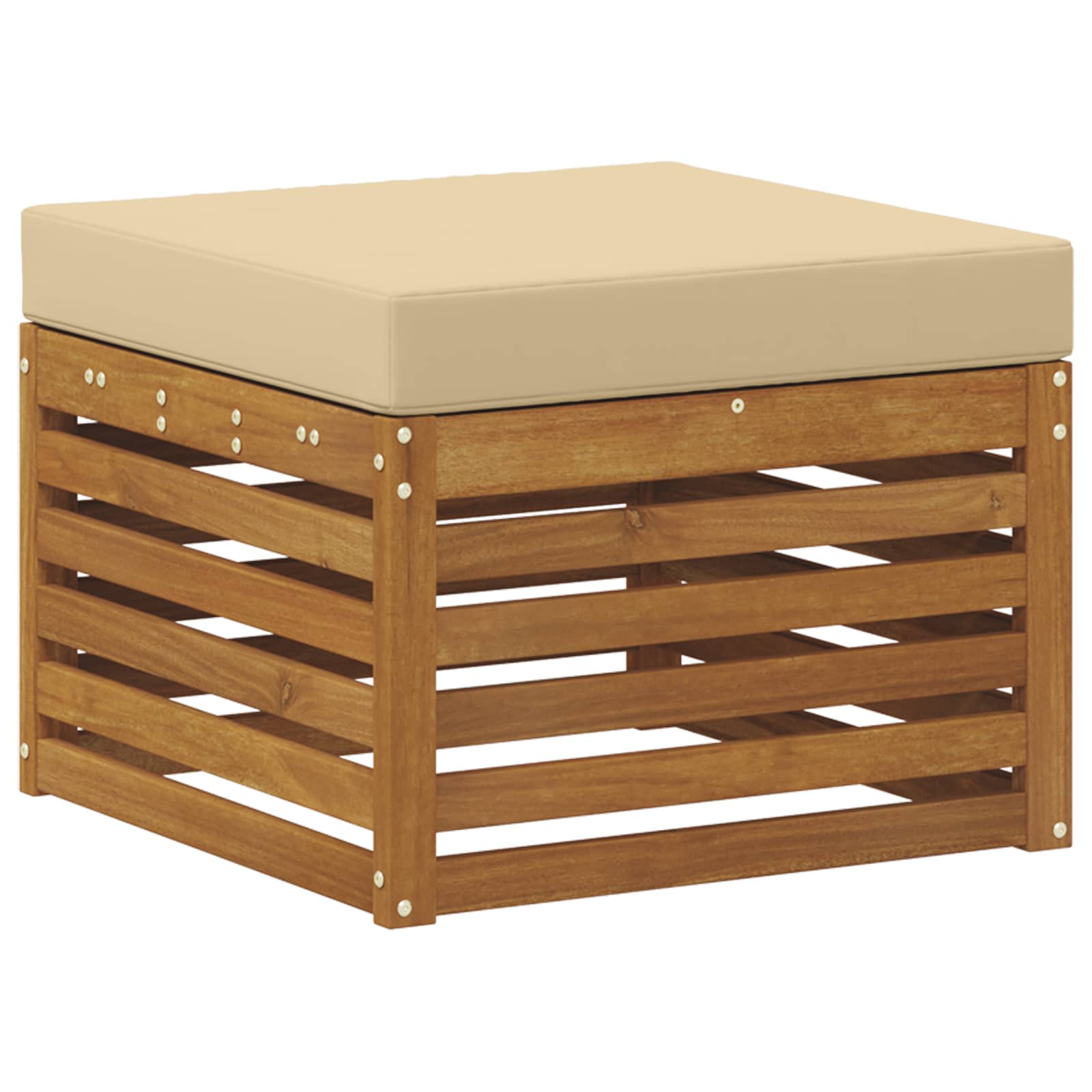 Set di divani da esterno con cuscino 4 pcs Naturale e Beige | homemem39