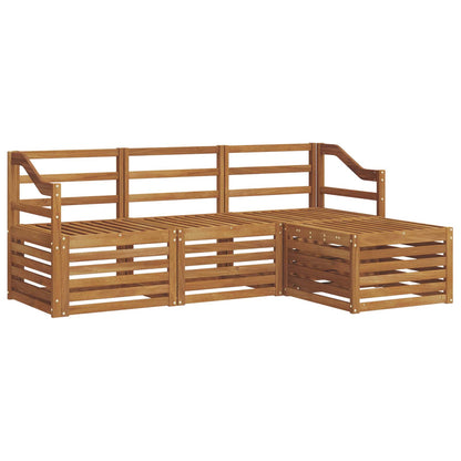 Set di divani da esterno 4 pcs Naturale