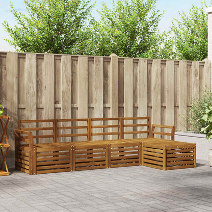 Set di divani da esterno 5 pcs Naturale