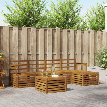 Set di divani da esterno 6 pcs Naturale