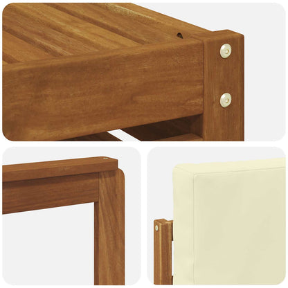 Set di divani da esterno con cuscino 6 pcs Naturale e Crema | homemem39