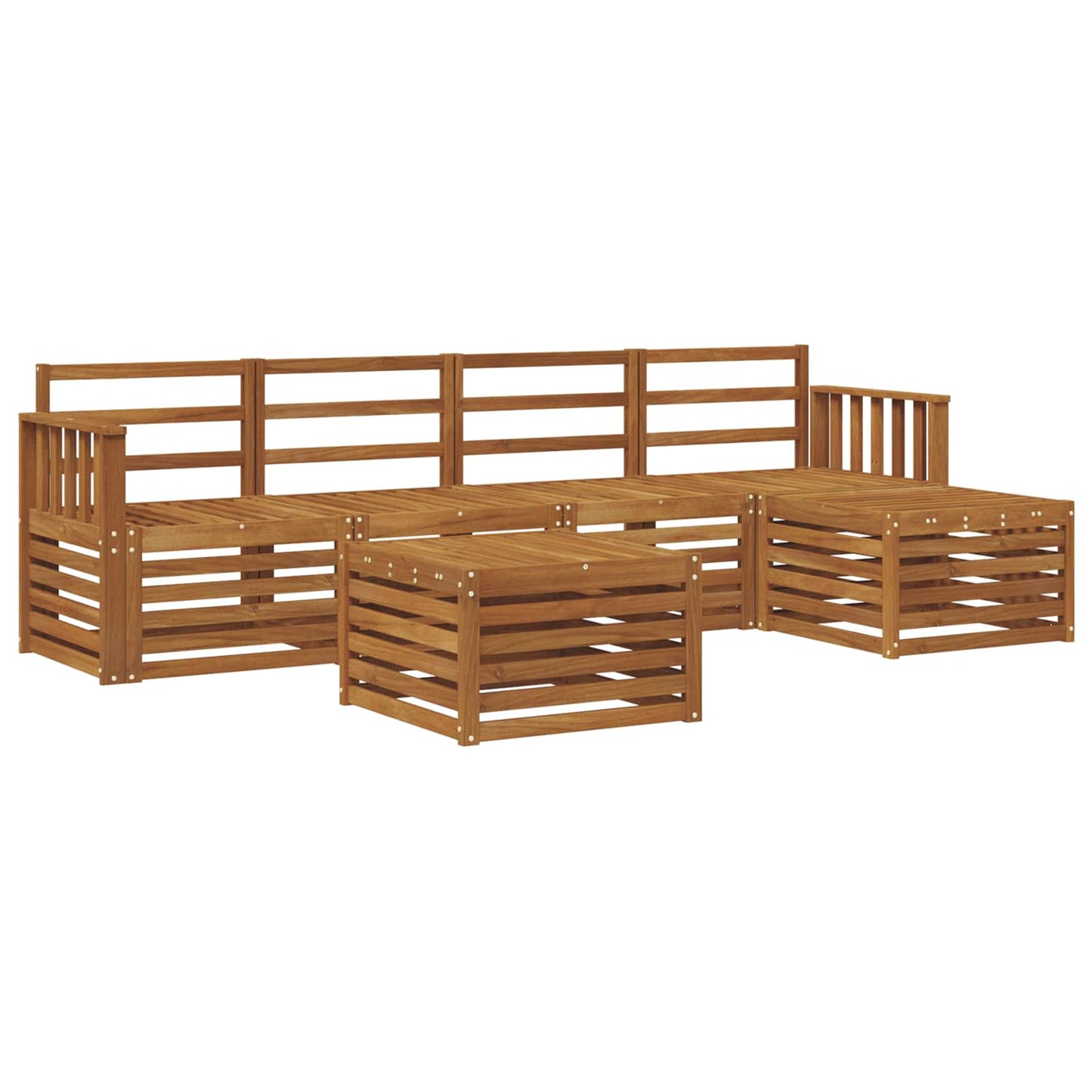Set di divani da esterno 6 pcs Naturale | homemem39