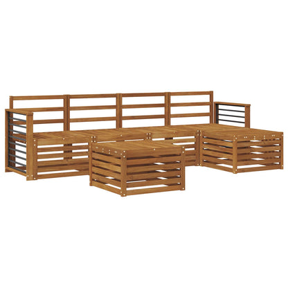 Set divani 6 pcs Naturale Legno di Acacia Massello