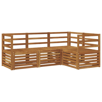 Set divani 4 pcs Naturale Legno di Acacia Massello | homemem39