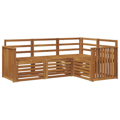 Set divani 4 pcs Naturale Legno di Acacia Massello