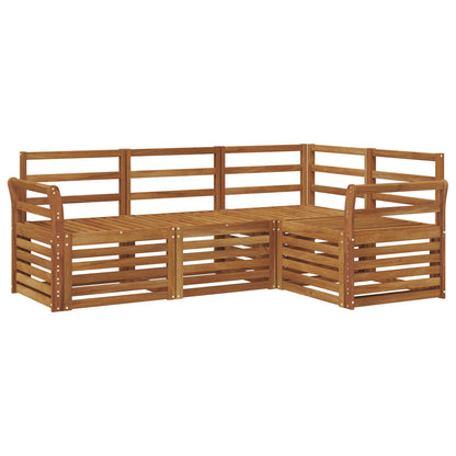 Set divani 4 pcs Naturale Legno di Acacia Massello