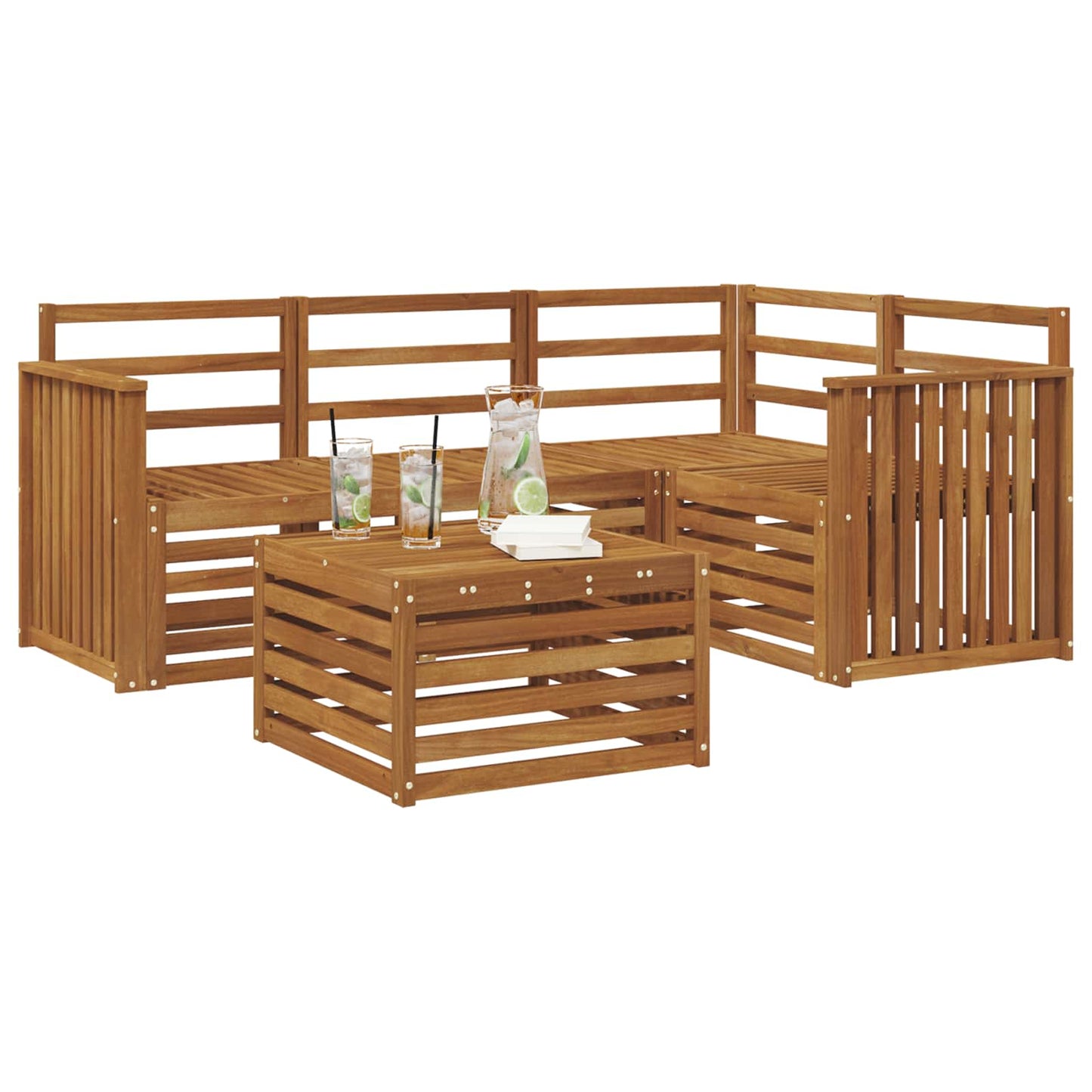 Set di divani da esterno 5 pcs Naturale | homemem39