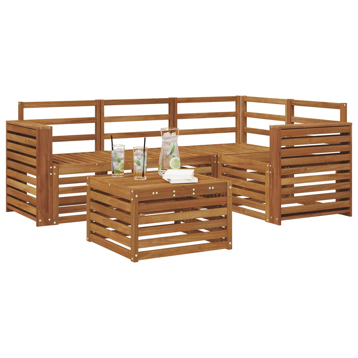 Set di divani da esterno 5 pcs Naturale