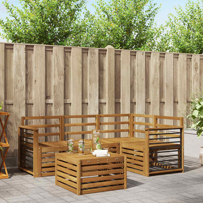 Set di divani da esterno 5 pcs Naturale