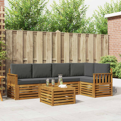 Set divano sezionale con cuscino 6 pcs Naturale e Antracite