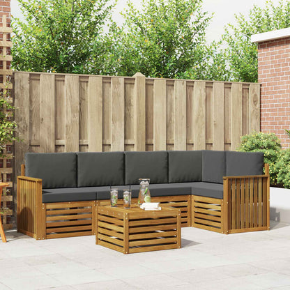 Set divano sezionale con cuscino 6 pcs Naturale e Antracite