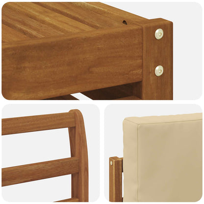 Set divano sezionale con cuscino 6 pcs Naturale e Beige | homemem39