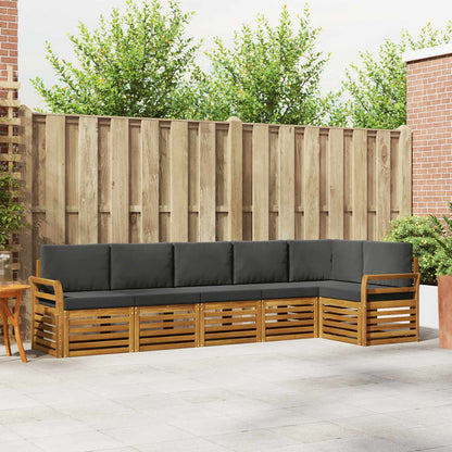 Set divano sezionale con cuscino 6 pcs Naturale e Antracite