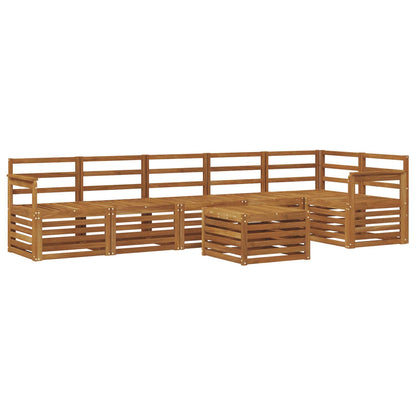 Set divano sezionale 7 pcs Naturale Legno di Acacia Massello | homemem39