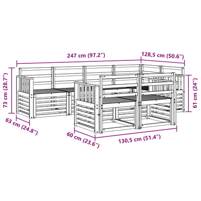 Set divano sezionale 7 pcs Naturale | homemem39