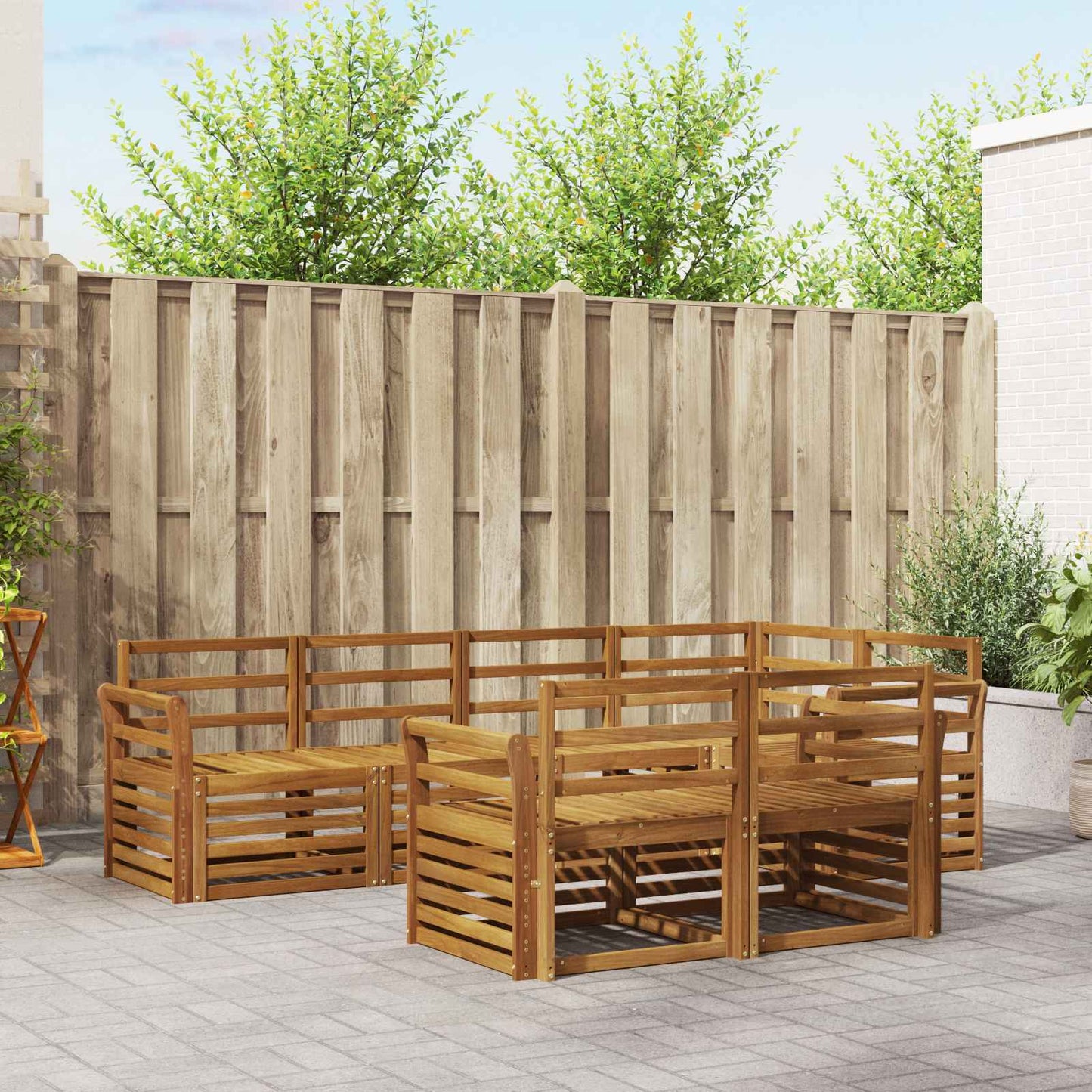 Set divano sezionale 7 pcs Naturale | homemem39