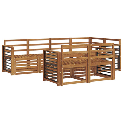 Set divani 7 pcs Naturale Legno di Acacia Massello | homemem39