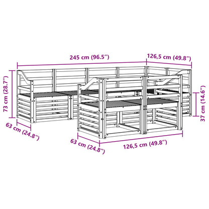 Set divano sezionale 7 pcs Naturale | homemem39