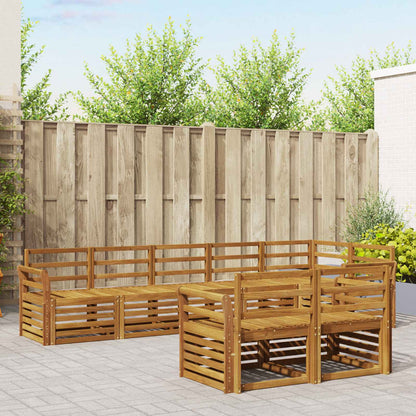 Set divani 8 pcs Naturale Legno di Acacia Massello