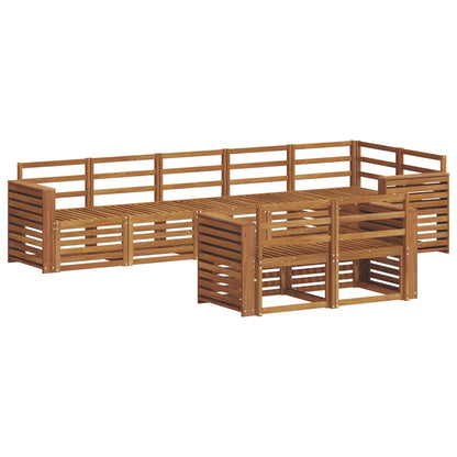 Set divani 8 pcs Naturale Legno di Acacia Massello | homemem39