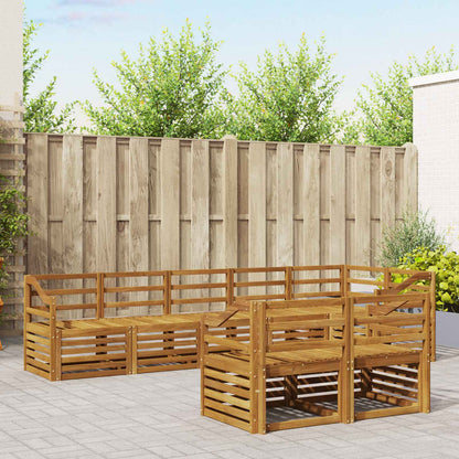 Set divani 8 pcs Naturale Legno di Acacia Massello | homemem39