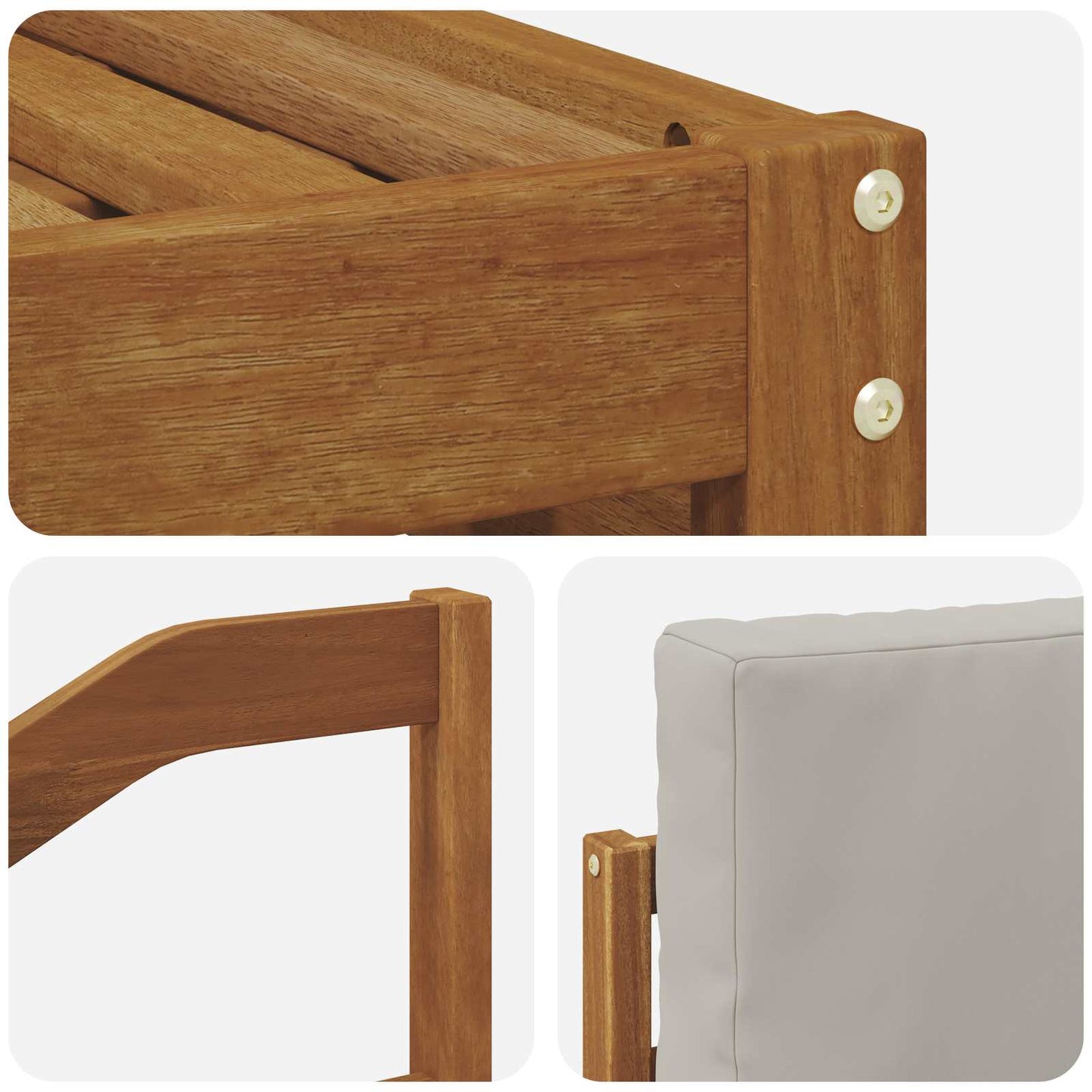 Set divani con cuscino 9 pcs Grigio Naturale e Chiaro