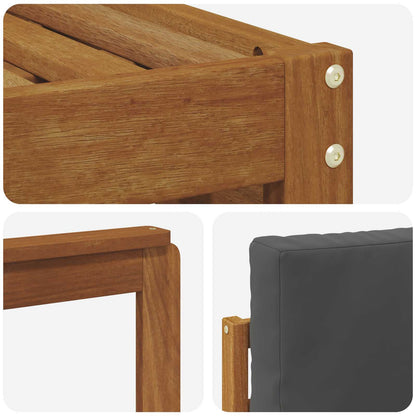 Set divano sezionale con cuscino 6 pcs Naturale e Antracite | homemem39
