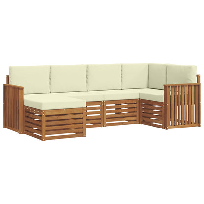 Set divano sezionale con cuscino 6 pcs Naturale e Crema | homemem39