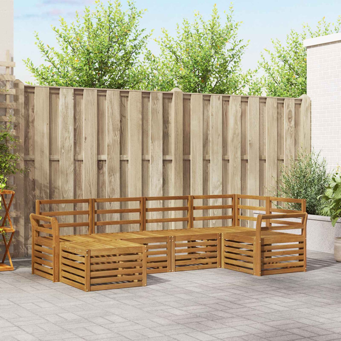 Set divano sezionale 6 pcs Naturale