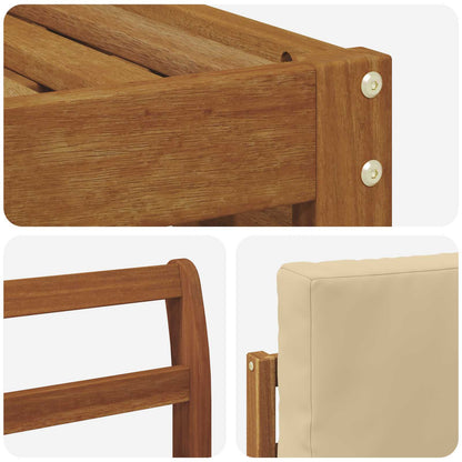 Set divano sezionale con cuscino 6 pcs Naturale e Beige | homemem39