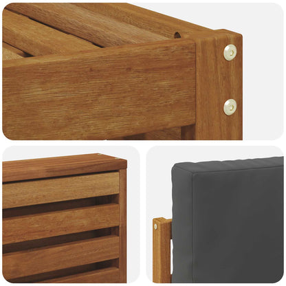 Set divano sezionale con cuscino 6 pcs Naturale e Antracite | homemem39