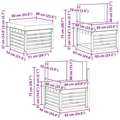 Set divano sezionale con cuscino 6 pcs Naturale e Beige | homemem39