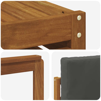 Set divano sezionale con cuscino 7 pcs Naturale e Antracite | homemem39