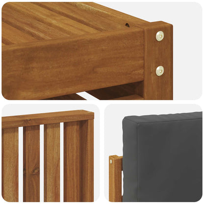 Set divano sezionale con cuscino 7 pcs Naturale e Antracite