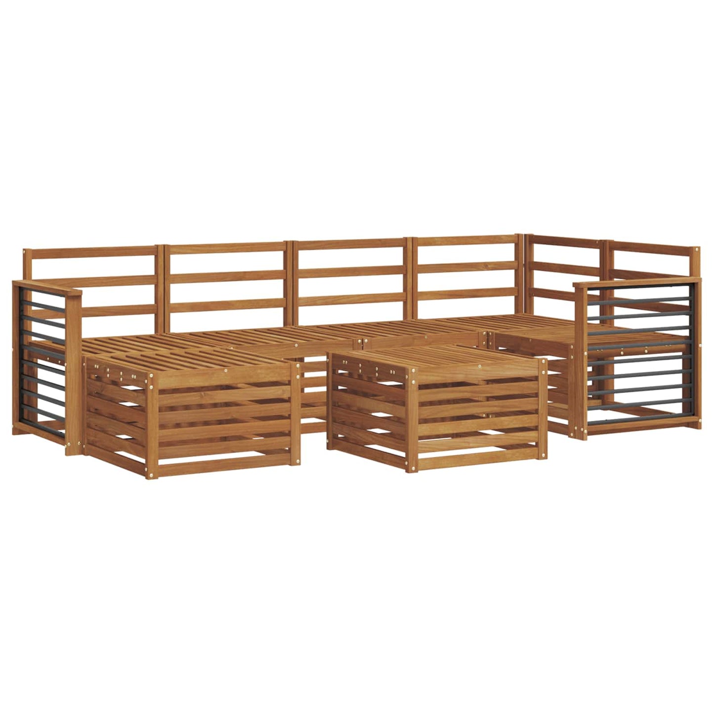 Set divani Naturale Legno di Acacia Massello