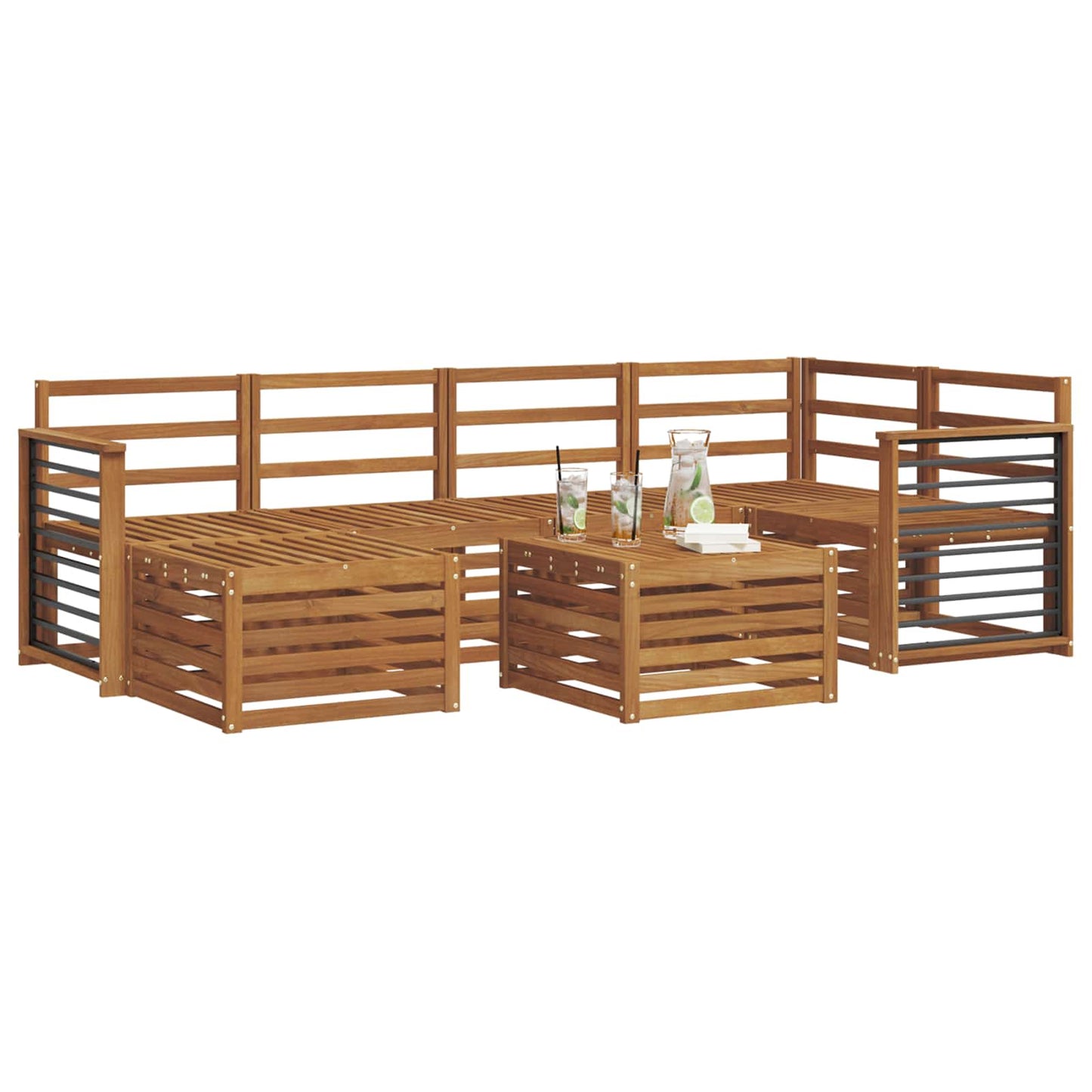 Set divani Naturale Legno di Acacia Massello | homemem39