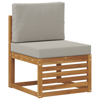 Set divano sezionale con cuscino 7 pcs Grigio Naturale e Chiaro
